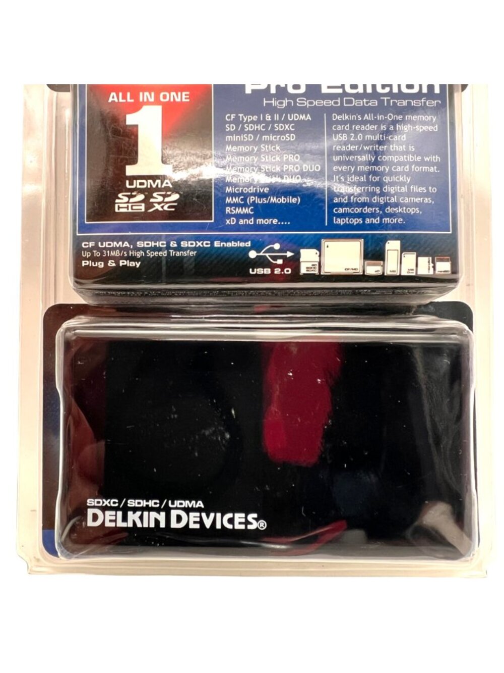 Delkin Devices Universal Card Reader Pro Edition High Speed USB 2.0 All In One - Picture 3 of 10